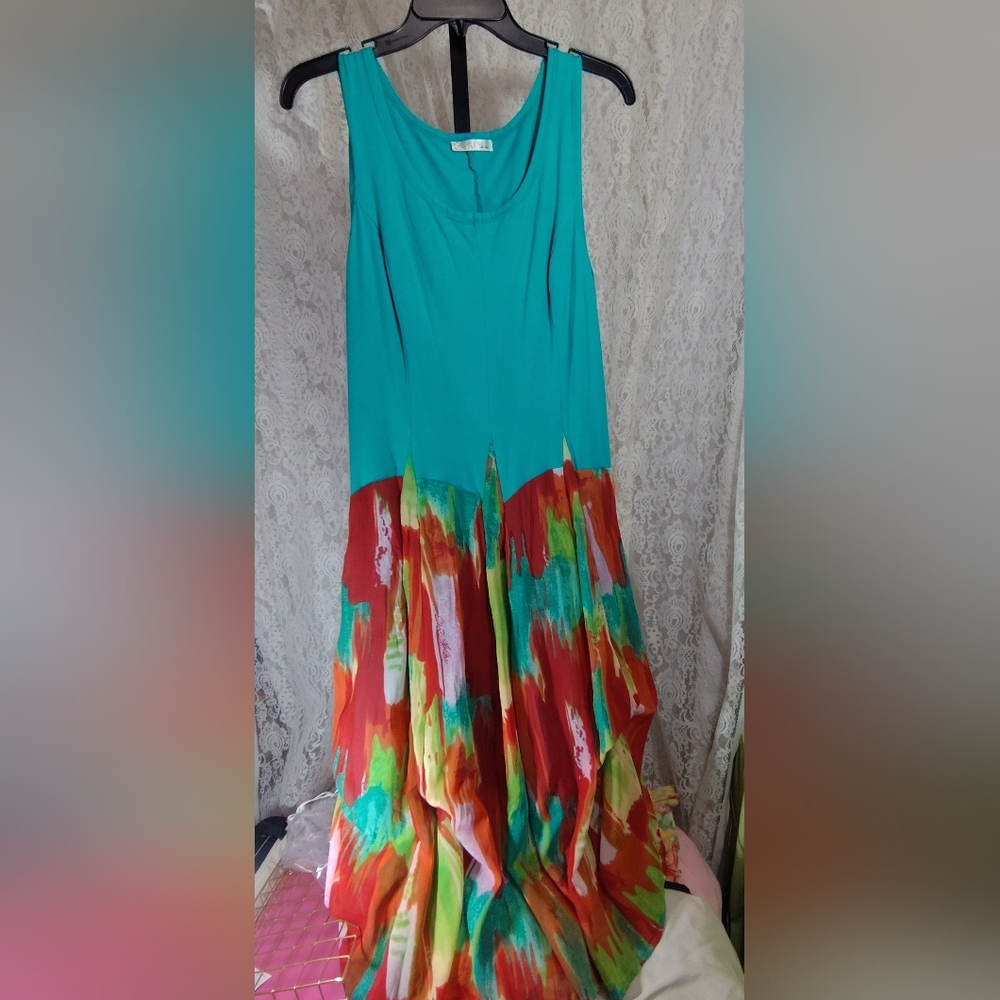 Vasna Colorful Sleeveless Maxi  Dress. NWOT